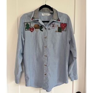 Vintage Ugly Christmas Blouse